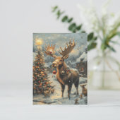 Weihnachtsmoose Postkarte (Stehend Vorderseite)