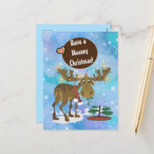 Weihnachtsmoose-Rezept Feiertagspostkarte