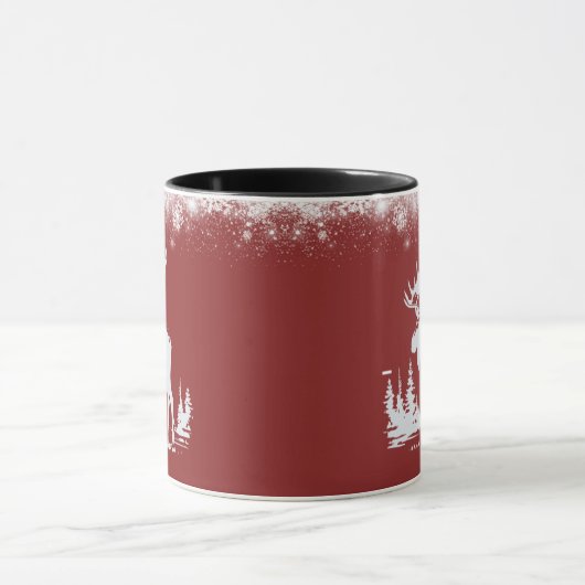 Weihnachtsmoose - Rote Farbe Tasse (Zentrum)