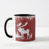 Weihnachtsmoose - Rote Farbe Tasse (Links)
