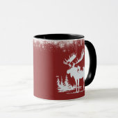 Weihnachtsmoose - Rote Farbe Tasse (VorderseiteRechts)