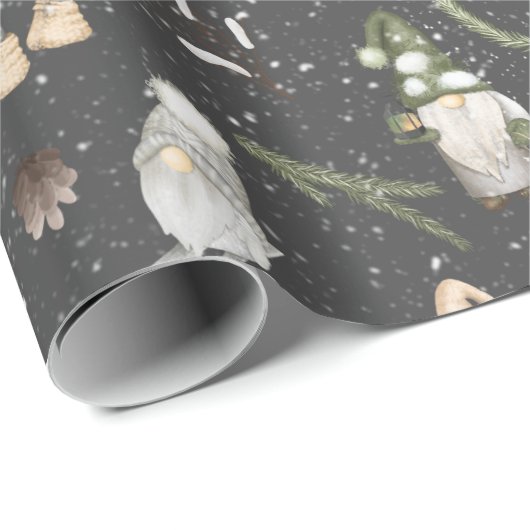 Weihnachtsmoose und Gnomes Geschenkpapier (Rolleneckpunkt)