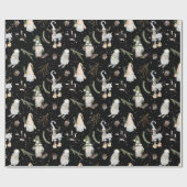 Weihnachtsmoose und Gnomes Geschenkpapier (Flach)