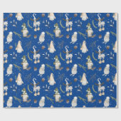 Weihnachtsmoose und Gnomes Geschenkpapier (Flach)