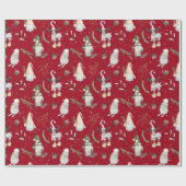 Weihnachtsmoose und Gnomes Geschenkpapier (Flach)