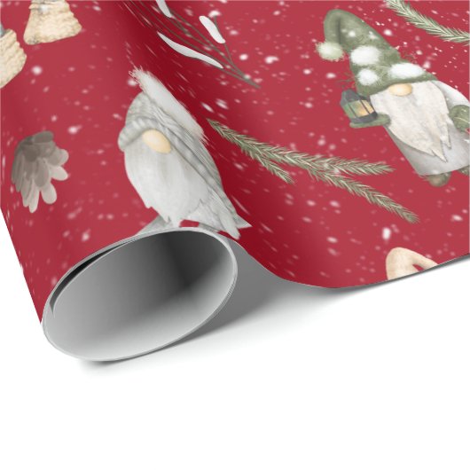 Weihnachtsmoose und Gnomes Geschenkpapier (Rolleneckpunkt)