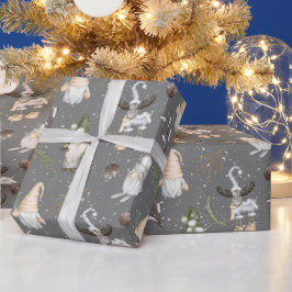 Weihnachtsmoose und Gnomes Geschenkpapier