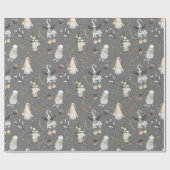 Weihnachtsmoose und Gnomes Geschenkpapier (Flach)