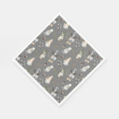 Weihnachtsmoose und Gnomes Serviette (Ecke)