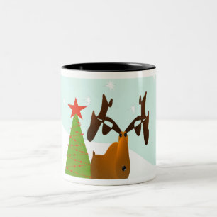 Weihnachtsmoose Zweifarbige Tasse