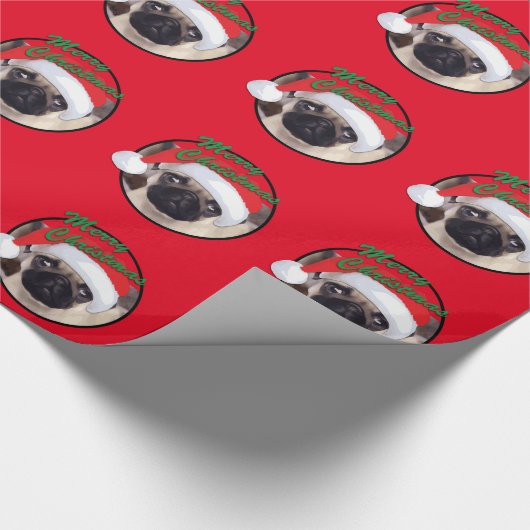 WeihnachtsMops - glattes Verpackungs-Papier, 30" x Geschenkpapier (Ecke)