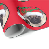 WeihnachtsMops - glattes Verpackungs-Papier, 30" x Geschenkpapier (Rolleneckpunkt)