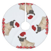 WeihnachtsMops-Hundebaumrock Polyester Weihnachtsbaumdecke (Vorderseite)