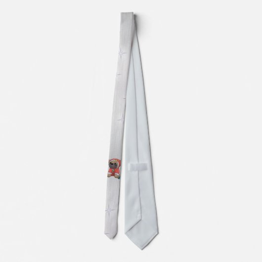 Weihnachtsmops Krawatte (Rückseite)