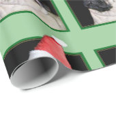 WeihnachtsMops-Verpackungspapier Geschenkpapier (Rolleneckpunkt)