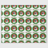 WeihnachtsMops-Verpackungspapier Geschenkpapier (Flach)