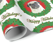 WeihnachtsMops-Verpackungspapier Geschenkpapier (Rolleneckpunkt)