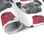 WeihnachtsMops-Verpackungspapier Geschenkpapier (Rolleneckpunkt)