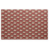 WeihnachtsMops-Welpenhundemuster Gewebe Stoff (Yard (91,4 cm))