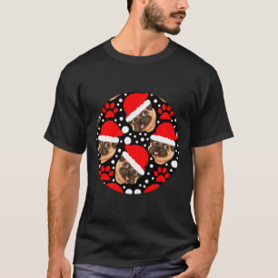 Weihnachtsmöpse-Santa-Hüte-Möpse auf weiß Classic T-Shirt