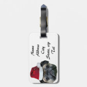 WeihnachtsMopshund Gepäckanhänger (Rückseite vertikal)