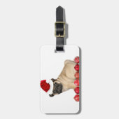 WeihnachtsMopshund Gepäckanhänger (Vorderseite vertikal)