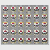 WeihnachtsMopshund Geschenkpapier (Flach)