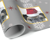 WeihnachtsMopshund Geschenkpapier (Rolleneckpunkt)