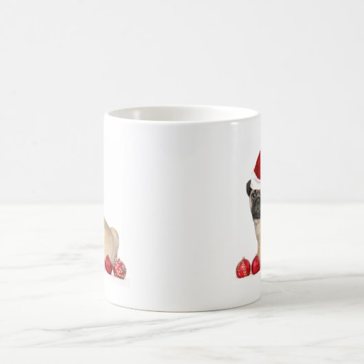 WeihnachtsMopshund Kaffeetasse (Mittel)