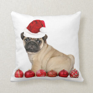 WeihnachtsMopshund Kissen