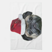 WeihnachtsMopshund Küchentuch (Vertikal)