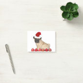 WeihnachtsMopshund Post-it Klebezettel (Büro)