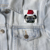 WeihnachtsMopsknopf Button (Beispiel)