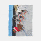 WeihnachtsMopssleigh-Fleece-Decke Fleecedecke (Vorderseite)