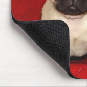 WeihnachtsMopswelpen Mousepad (Ecke)