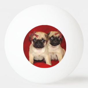 WeihnachtsMopswelpen Tischtennisball