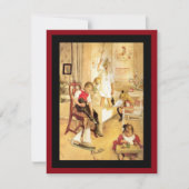 Weihnachtsmorgen Feiertagskarte (Vorderseite)