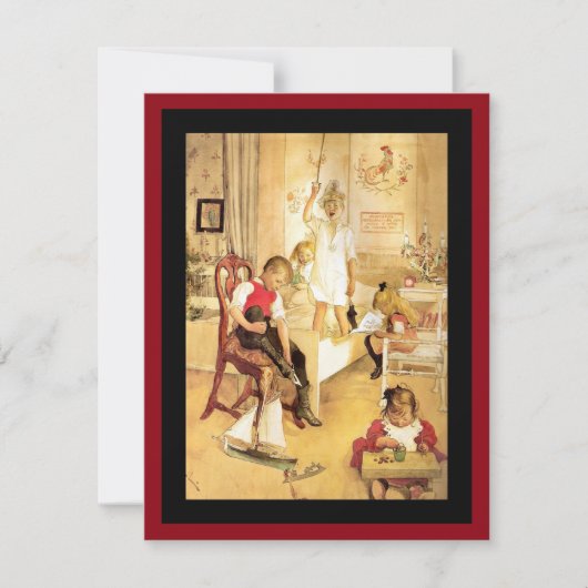 Weihnachtsmorgen Feiertagskarte (Vorderseite)