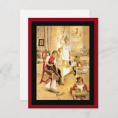 Weihnachtsmorgen Feiertagskarte (Vorne/Hinten)