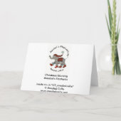 Weihnachtsmorgen Feiertagskarte (Rückseite)