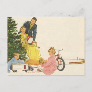Weihnachtsmorgen Feiertagspostkarte