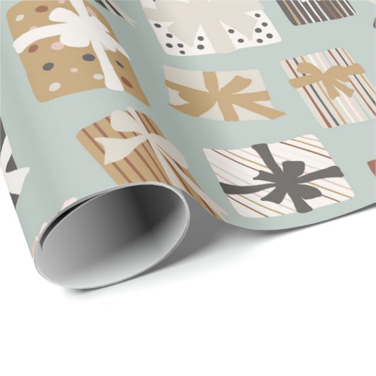 Weihnachtsmorgen Geschenkpapier (Rolleneckpunkt)