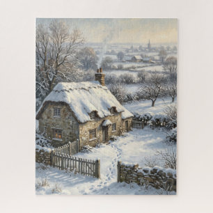 Weihnachtsmorgen im viktorianischen englischen Cot Puzzle