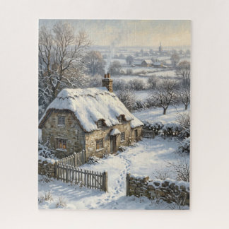 Weihnachtsmorgen im viktorianischen englischen Cot Puzzle