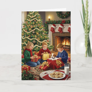 Weihnachtsmorgen-Magie – Traditionelle Weihnachtsk Karte