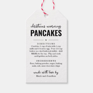 Weihnachtsmorgen Pfannkuchen-Mix im Glas Geschenk- Geschenkanhänger