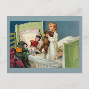 "Weihnachtsmorgen" Vintage Feiertagspostkarte