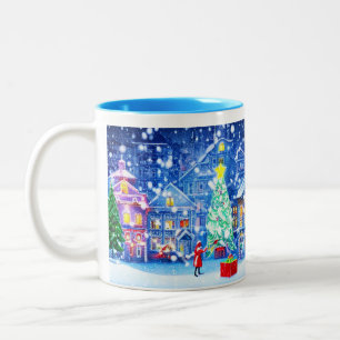 Weihnachtsmorgen Zweifarbige Tasse