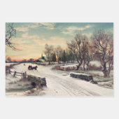 Weihnachtsmorn, Kunstmalerei, Geschenkpapier Set (Vorderseite 3)