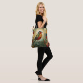 Weihnachtsmosaik Rotkehlchen Vogel Stechpalmenbeer Tasche (Am Model)